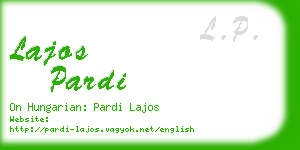 lajos pardi business card